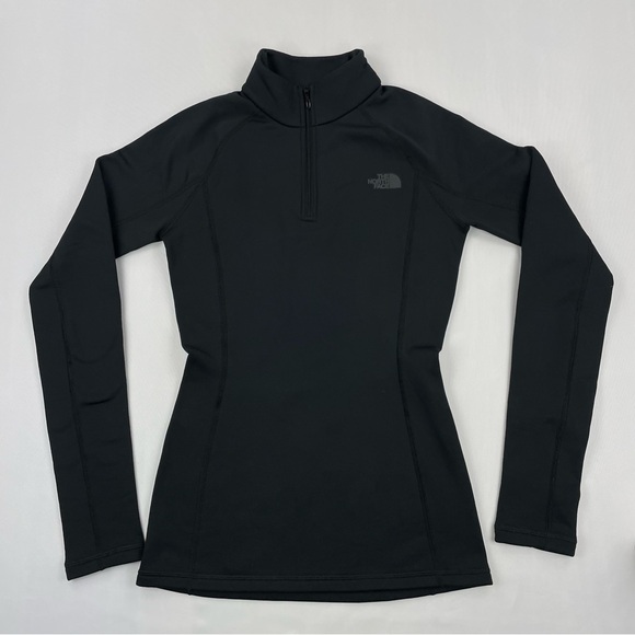 The North Face 1/4 Zip Pullover Sweatshirt Womens XS Black Flash Dry Base Layer - Picture 1 of 8